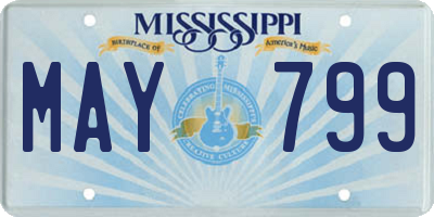 MS license plate MAY799