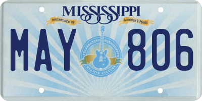 MS license plate MAY806