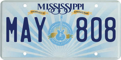 MS license plate MAY808