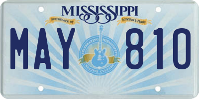 MS license plate MAY810