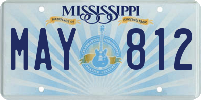 MS license plate MAY812