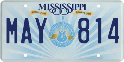 MS license plate MAY814