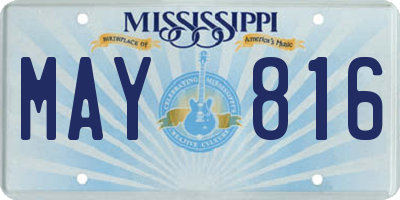 MS license plate MAY816