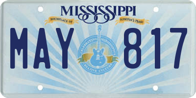MS license plate MAY817