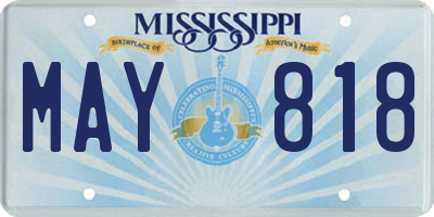 MS license plate MAY818
