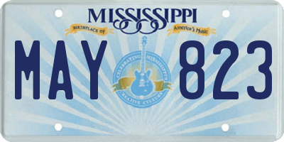 MS license plate MAY823