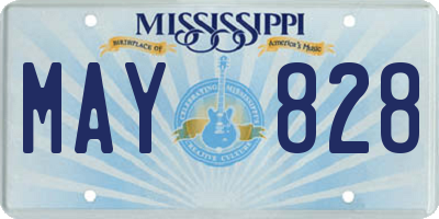 MS license plate MAY828