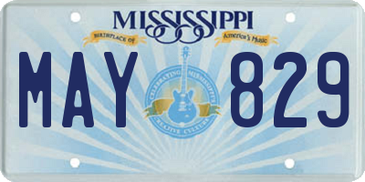 MS license plate MAY829
