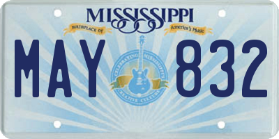 MS license plate MAY832