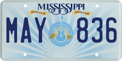 MS license plate MAY836