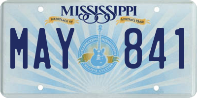 MS license plate MAY841