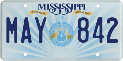 MS license plate MAY842