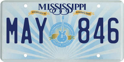 MS license plate MAY846