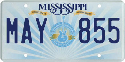 MS license plate MAY855