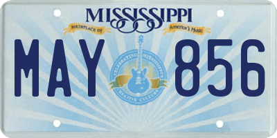 MS license plate MAY856