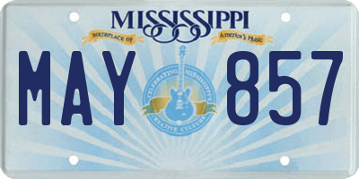 MS license plate MAY857