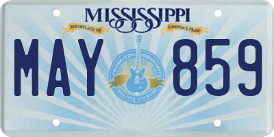MS license plate MAY859