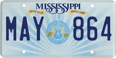 MS license plate MAY864