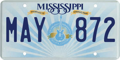 MS license plate MAY872