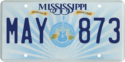 MS license plate MAY873