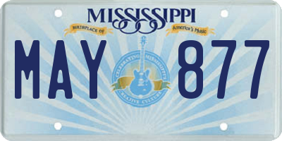 MS license plate MAY877