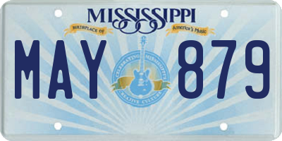 MS license plate MAY879