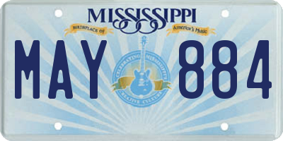 MS license plate MAY884