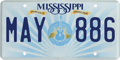 MS license plate MAY886