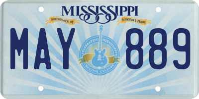 MS license plate MAY889