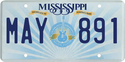MS license plate MAY891