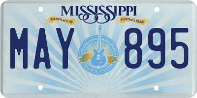 MS license plate MAY895