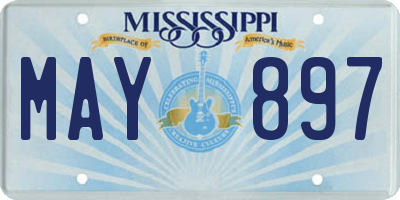 MS license plate MAY897