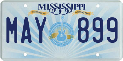 MS license plate MAY899
