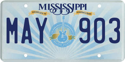 MS license plate MAY903