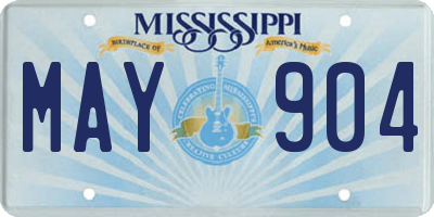 MS license plate MAY904