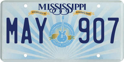 MS license plate MAY907