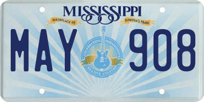MS license plate MAY908