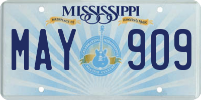 MS license plate MAY909