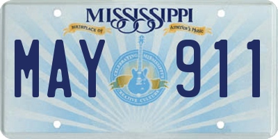 MS license plate MAY911
