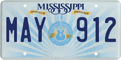 MS license plate MAY912