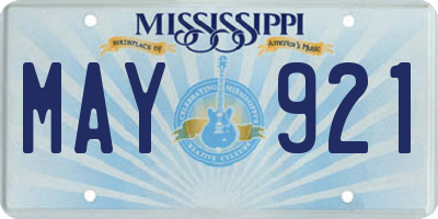 MS license plate MAY921