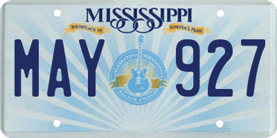 MS license plate MAY927