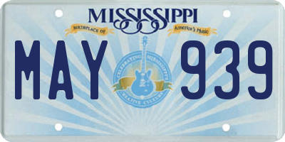 MS license plate MAY939