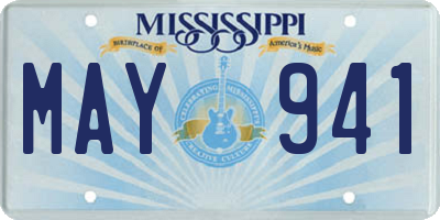 MS license plate MAY941