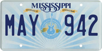 MS license plate MAY942