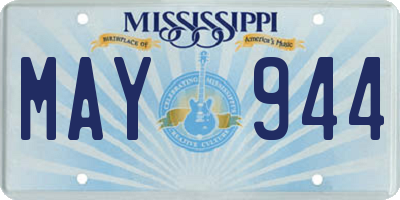 MS license plate MAY944