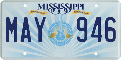 MS license plate MAY946