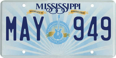 MS license plate MAY949