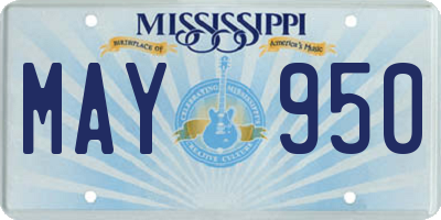 MS license plate MAY950