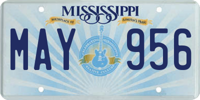 MS license plate MAY956